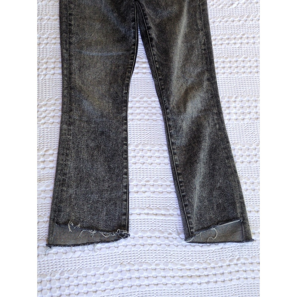 Mother The Insider Crop Step Fray Train Stops Size 25 Black Raw Hem - Picture 3 of 13